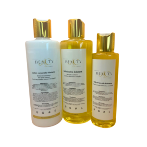 Lotion, Gel douche et Huile éclatante